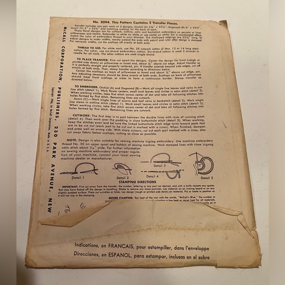 VINTAGE McCALL’S CUTWORK DESIGN PATTERNS. - Picture 4 of 7